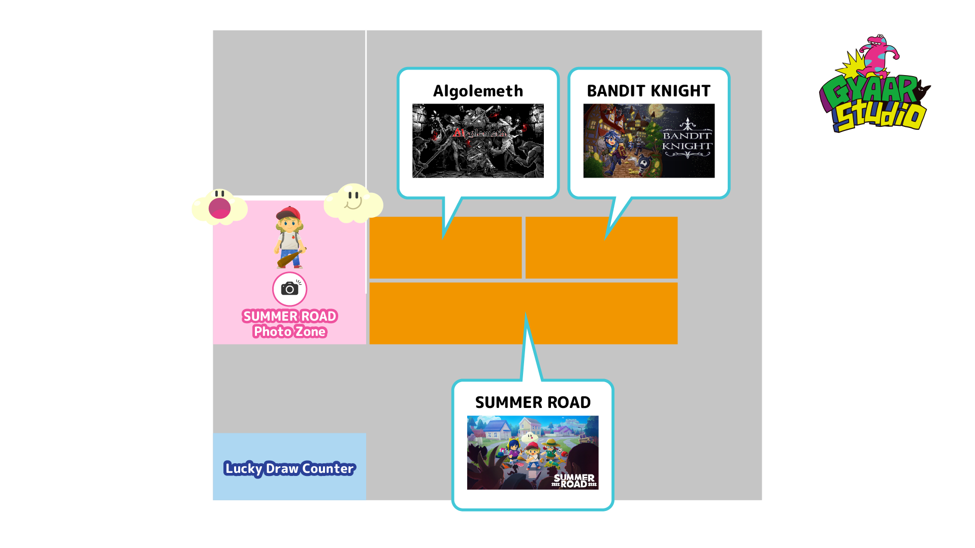 GYAAR Studio Booth Map